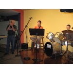 Jamming out with harmonica.