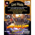 Poster Ad for Clubhouse Hump Night Jam & Open Mic