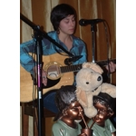 Ariel Stimson plays a tune for Goldie