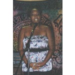 Candace performing at the Salon